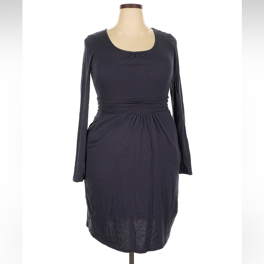 Boden NWT Navy long sleeve ruched dress size 10